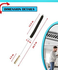 Dryer Vent Cleaning Kit With Flexible Lint Brush For Deep Home Cleaning And Pet Hair Removal, brush dimensions shown