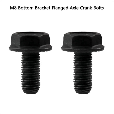 Two M8 x 18mm flanged bottom bracket bolts for MTB and road bikes 1.0 thread pitch 8mm crank bolts square taper compatible