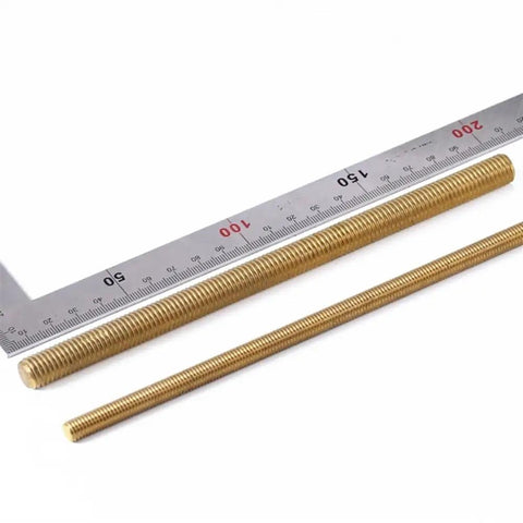 Heavy Duty Brass Full Threaded Rod Badass All Thread Bar For Machinery Mounting Precision Cut Threads In Multiple Sizes Top Shelf Hardware For Handling Tough Shop Tasks And Fabrication Projects