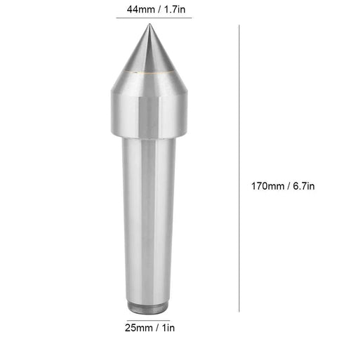 Durable Dead Center For Lathe And Milling Machine, Morse Taper 60 Degree Center With Cemented Carbide Tip, Heat Treated Steel Construction