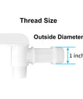 Image of Heavy Duty Plastic Drum Spigot Built To Nix The Drip Drama And Keep Pouring Dead Simple For Three Quarter NPT Water Tanks One Inch Outer Diameters And Six Gallon Jerrycans showing thread size and outer diameter.