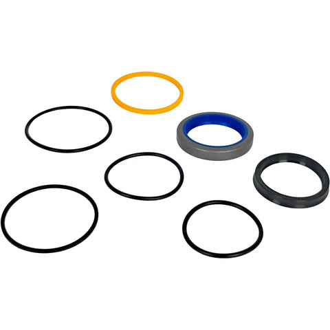 Hydraulic Seal Kit For Bush Hog Front End Loader Cylinders 90940 90940BH With One And A Half Inch Rod Rebuild Kit Fits 2400QT 2425QT 2440QT 2445QT 2840QT 2845QT, black and blue seals