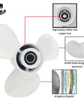 Pro Grade Aluminum Outboard Propeller For Yamaha 3 Blade Right Rotation Ten And Five Eighths Inch Diameter By Twelve Inch Pitch