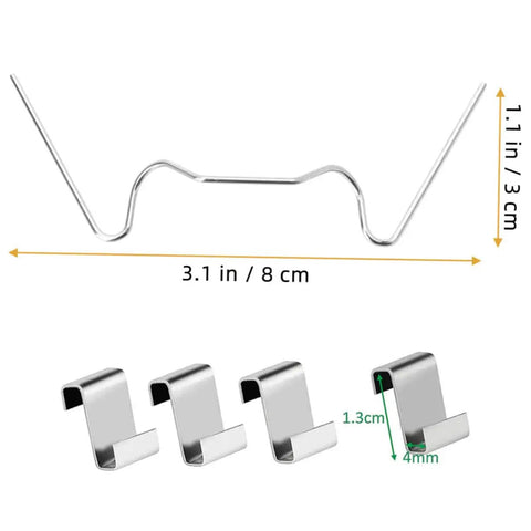 Stainless Steel Greenhouse Clips 50 Pack W Shaped Fixing Clips Glazing Repair Kit Glass Fixing Clamps For Secure Pane Holders Easy Install Weatherproof And Rust Resistant