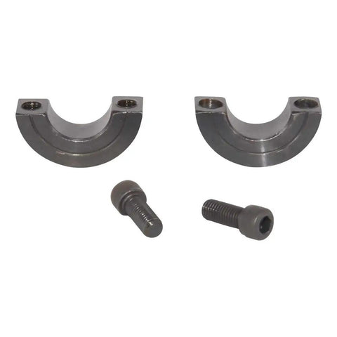 Double Split Shaft Collar Clamp On 1 Inch Bore, Carbon Steel With Black Oxide Coating, 2 Piece Set Screw Locking Collar, Easy Install, 1.75 Inch Outside Diameter, 0.5 Inch Height, Includes 2 Pieces. Two-piece clamp-on shaft collar with set screws