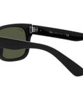 Side view of Mr Burbank Rectangular Sunglasses for Men 55mm Black and Green Frames with 100 Percent UV Protection Lenses