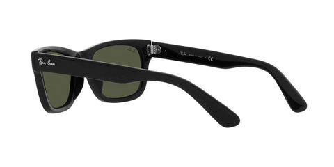 Side view of Mr Burbank Rectangular Sunglasses for Men 55mm Black and Green Frames with 100 Percent UV Protection Lenses