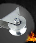 Heavy Duty Gate Pulley Wheel in 201 Stainless Steel With Double Bearings, Quiet Smooth Sliding Door Track Roller, side view