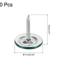 Top Shelf Upholstery Tacks In Glossy Green Coating For Sofa And Headboard Projects, 11x13mm, silver with flat head design.