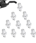10 Pack Aluminum Alloy Bike Brake Cable Adjuster Screws 7mm Barrel Adjusters For Mountain And Road Bikes, silver fasteners