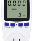Plug In Watt Meter Power Monitor with Backlit Display for Home and Office, real time tracking of power, voltage, amps, frequency.