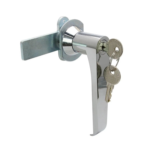 Industrial Door Plate Swing Handle Latch for Power Distribution Cabinet Lock, Zinc Alloy Durable Lockset for Cabinets, Heavy Duty Security Hardware, 1 Piece, Easy Install and Reliable Protection