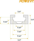 Technical diagram for Double-Cut Universal T-Track And Intersection Kit, showing measurements and design specifications.
