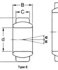 GE50ES-2RS Spherical Bearing Double Sealed, showing design details and dimensions for seamless installation in heavy-duty applications.