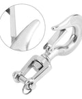 Heavy Duty Swivel Hook for Engine Hoist with Secure Safety Latch, Corrosion Resistant Stainless Steel, 360 Degree Rotation, Built Like A Tank.