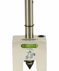 Heavy Duty Pipe Hole Punch Device For Copper Steel And Pvc Ranging From One To Ten Inches showing level tool and sharp point.