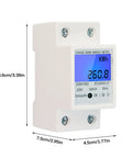 No Fuss Single Phase Energy Meter 5 To 80A DDM15SC With LCD Display and 2P LED DIN Rail Wattmeter