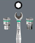Zyklop Quarter Inch Socket With Swivel Head Lock Hex Head Six Millimeter Length Twenty Three Millimeters Five In One Ratchet System