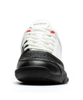 Front view of Durable Fencing Kicks For Men And Women With Breathable KPU Upper, Lightweight Rubber Torsion Sneakers, Size 9.5, Black Red