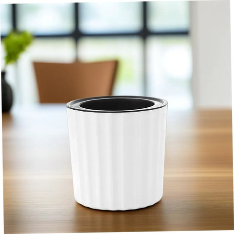 4 Pack Self Watering Orchid Pots With Drainage Holes For Indoor Plants And Herbs White Plastic Planters For Orchids And Small Flowers Easy Care Low Maintenance Gardening Supplies white orchid pot on table