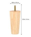 4 Pack Solid Wood Furniture Legs For Sofa Table And Cabinet Nordic Style Tapered Feet With Floor Protection No Sweat Install