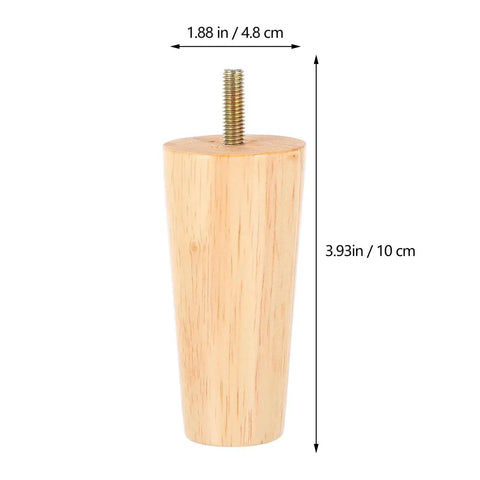4 Pack Solid Wood Furniture Legs For Sofa Table And Cabinet Nordic Style Tapered Feet With Floor Protection No Sweat Install