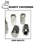 Acorn Lug Nuts For Trailers Half Inch Twenty Thread Stainless Steel 304 Electropolished Finish Rugged Durable Corrosion Resistant Wheel Nuts Set Ten Pack Mighty Fasteners
