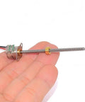 Compact DC Five Volt Linear Actuator With Two Phase Four Wire Stepper Motor For Slick Robot Moves And No Fuss DIY Projects Featuring Fifty Millimeter Stroke Travel And Precision Screw Rod Assembly With Knockout Smooth Glide in hand.