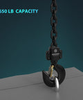 Lever Chain Hoist Three Quarter Ton Capacity With G80 Grade Chain Ten Ft Lift Built Tough For Lifting Strapping Bundling And Dragging CE Certified Safe And Durable With Smooth Action metal hook detail view