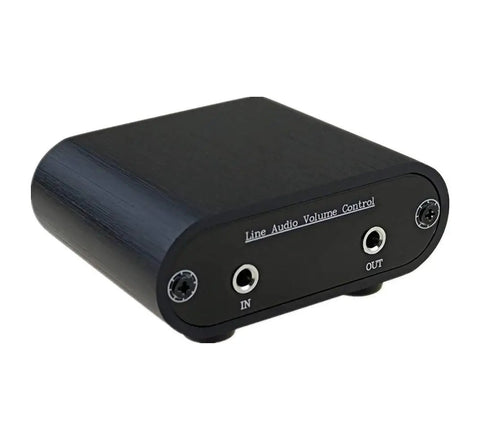 Inline Three Point Five Millimeter Audio Volume Controller Box With One Eighth Inch Aux In Output Aluminum CNC Chassis MC11