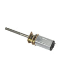 Tiny But Mighty N20 Micro Gear Motor 5V DC 30RPM Geared Motor For Robotics, metal gearbox, side view with D shaft