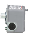 Side view of Air And Water Pump Pressure Switch 9013FSG2J24M4 For Motor Control, grey NEMA 1 housing, 40-60 psi setting visible