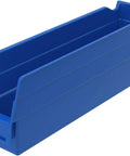 Blue Built Tough Plastic Shelf Bins For Garage Storage And Drawer Organization 12 Inch By 3 Inch By 4 Inch Blue 24 Pack Versatile Bins