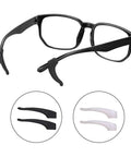Black eyeglasses with Ear Gripper Holders For Eyeglasses Silicone Nose Pad Retainers And Temple Tip Grips No Slip Glasses Accessories
