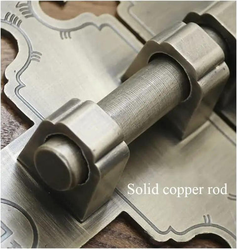 Close-up of Heavy Duty Sliding Bolt Door Latch Auto Return Action Adjusts 25 To 60 Cm Bronze Finish with solid copper rod.