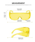 Heavy Duty Anti Fog Yellow Safety Goggles Real Deal Protective Eyewear Built To Go Over Prescription Specs For Dental Labs Teeth Whitening And Smooth Daily Construction Work, measurement chart.