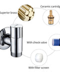 Diagram of No-Nonsense Backflow Preventer Valve For Washer And Dishwasher with components labeled, including pump and brass structure.
