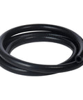 Coiled silicone heater hose, 1/4 in ID x 5 ft, black reinforced 1-ply automotive coolant/radiator vacuum line.