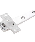 2Pcs 316 Stainless Steel Yacht T Shape Door Hinges Strap Built Tough Marine Deck Hardware for Boats Garage Shed Garden Doors