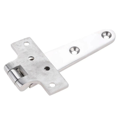 2Pcs 316 Stainless Steel Yacht T Shape Door Hinges Strap Built Tough Marine Deck Hardware for Boats Garage Shed Garden Doors