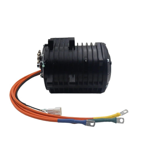 Mid Drive Electric Motor 3000W V3 QS138 70H with cables, internal reduction gears for motorcycles.