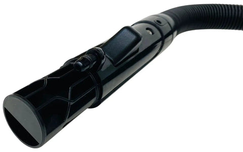 Close-up of Bissell ProHeat 2X Hose Assembly For ProHeat Carpet Cleaners 6ft Plastic Hose Replacement Hardware Tubing.