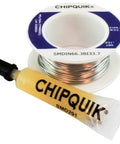 Indium And Bismuth Solder Wire For SMD Work In66.3 Bi33.7 Alloy 0.031 Inch Diameter Ten Feet With 2cc SMD291 Flux Lead Free