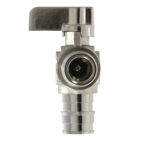 Front view of Ten Pack PEX A Expansion F1960 Half Inch Angle Valve Kit, PEX A Angle Ball Valve, Full Port Brass, 400 PSI compatibility.