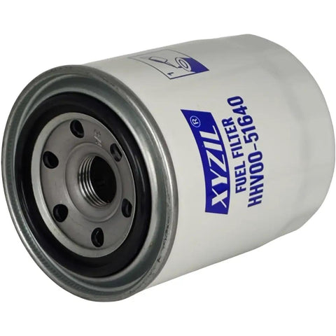 Close-up of a fuel filter HHV00-51640 included in All In One Complete Filter Kit For Kubota SVL95 2S And SVL95 2SC Compact Track Loader