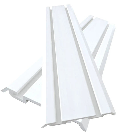 6x24 Inch Slatwall Panels Four Pack PVC Slat Wall Board for Garage Organization Standalone Panels in white