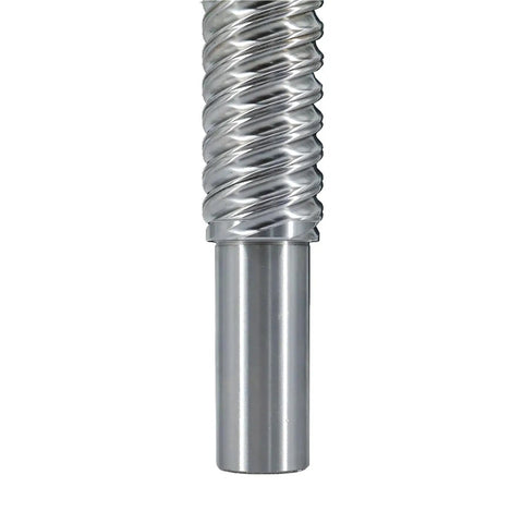 End view of Pro Grade Heavy Duty Large Lead Ball Screw Kit with DSG2020 Nut Housing BKBF15 End Support and Ballscrew Coupling for XYZ Router.