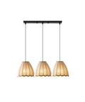 Modern Cloth Pendant Lamp Dining Room Chandelier Fixture with three adjustable shades, perfect for kitchen or dining area.