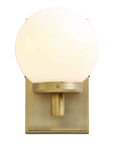 Retro Globe Glass Wall Sconce With White Globe Shade Hardwired Industrial Vanity Light For Bathroom Hallway Kitchen Bedroom Vintage Style Indoor Wall Lamp Fixture