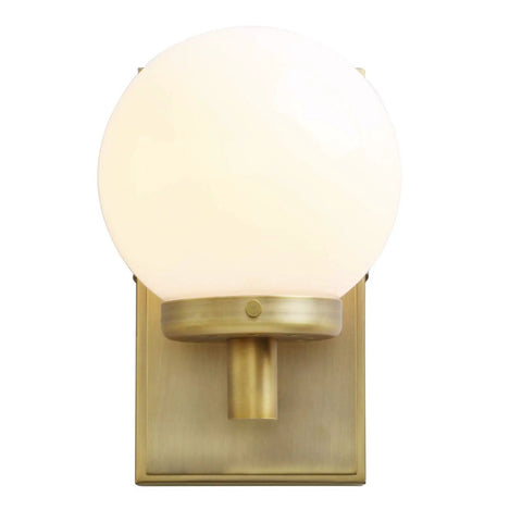 Retro Globe Glass Wall Sconce With White Globe Shade Hardwired Industrial Vanity Light For Bathroom Hallway Kitchen Bedroom Vintage Style Indoor Wall Lamp Fixture